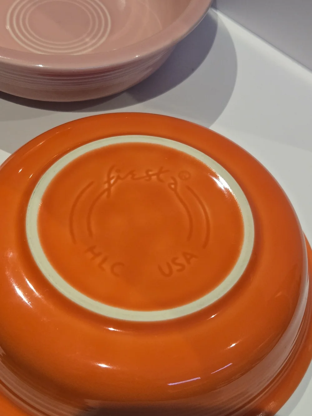 FIESTA Homer Laughlin Coupe Bowls Green Orange Pink Purple Soup 7